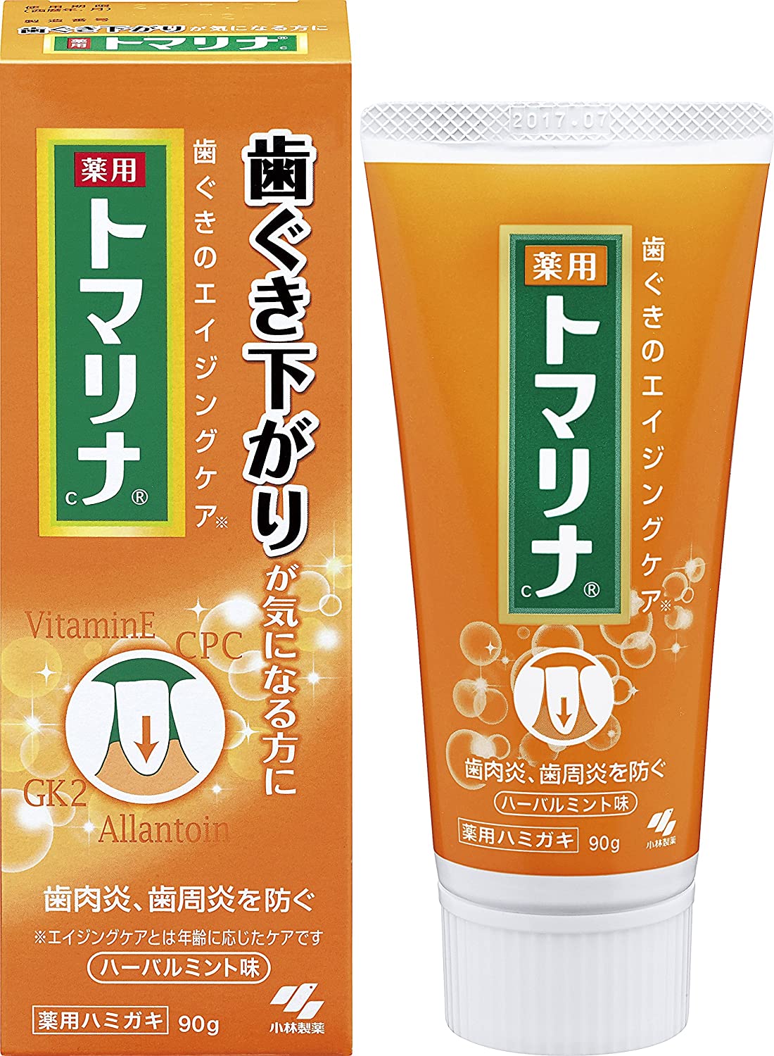 Освежающая лечебная зубная паста Kobayashi Tomarina Medicated Toothpaste, Herbal Mint Scent, 90 гр