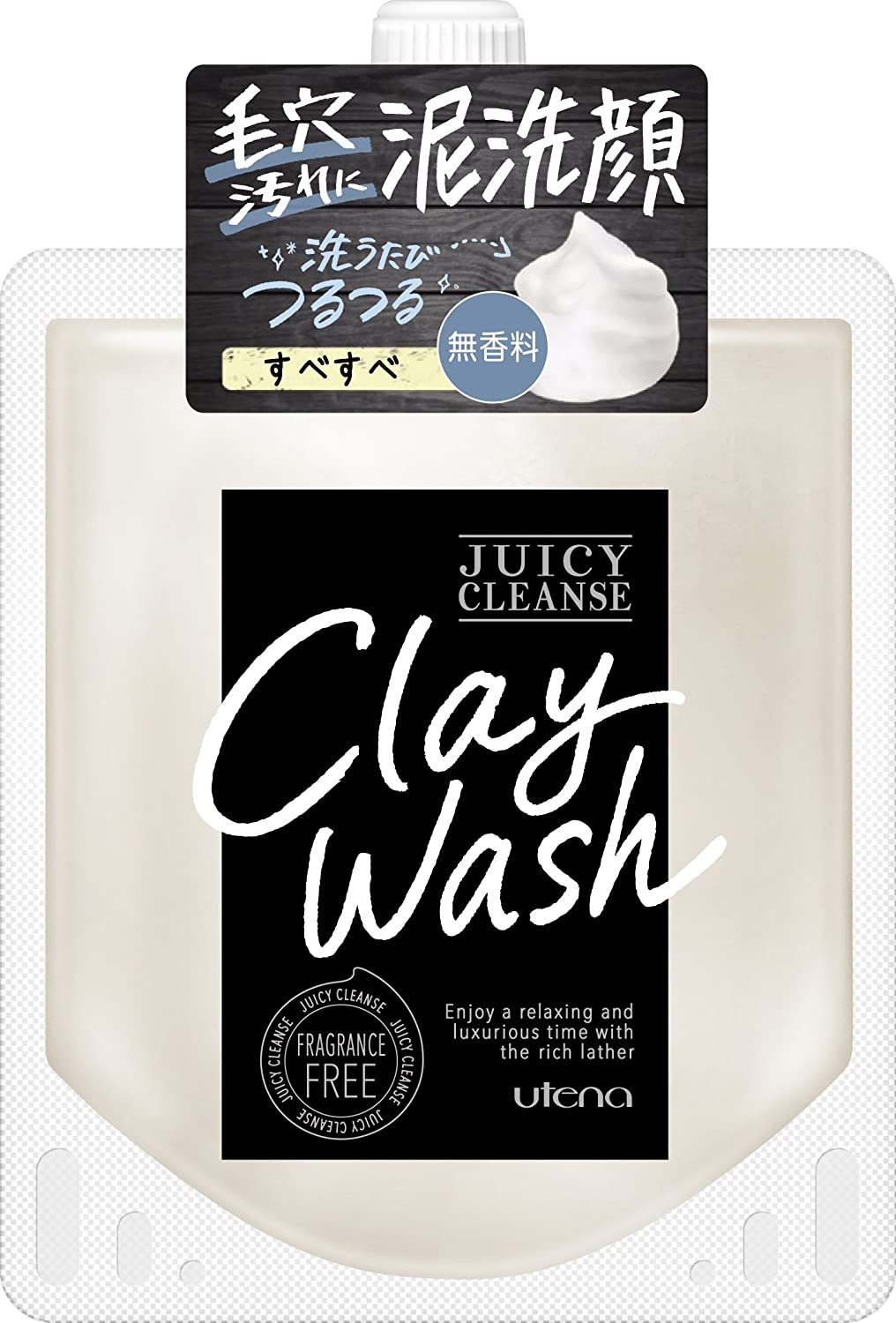 Смягчающая глина для умывания с медом Utena Juicy Cleanse Clay Wash Fragrance Free, 110 гр
