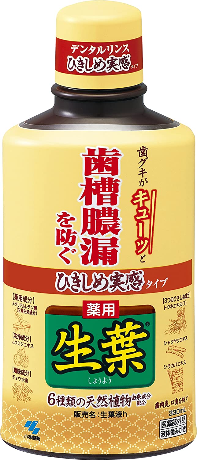 Жидкость для полоскания рта Kobayashi Dental Rinse Liquid Toothpaste Herb Mint Flavor, 330 мл