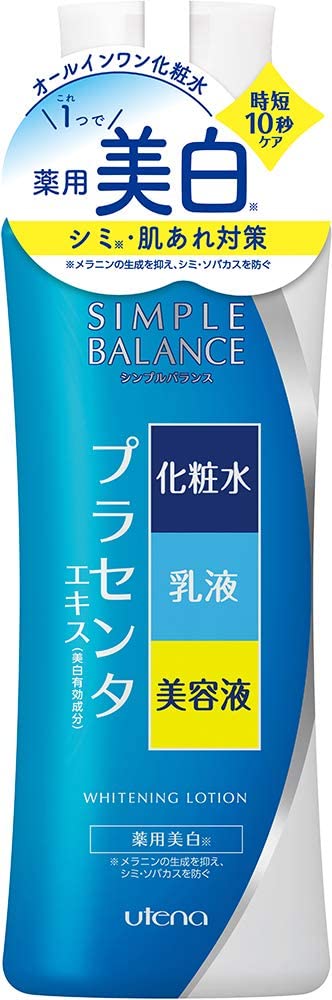 Осветляющий лосьон с экстрактом плаценты Utena Simple Balance Whitening Lotion, 220 мл