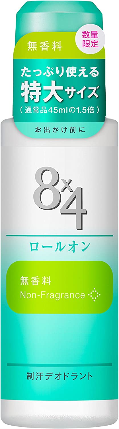 Бактерицидный дезодорант Kao 8×4 Roll-on, Unscented, Extra Large, 68 мл