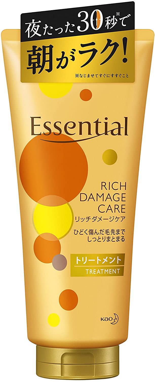 Восстанавливающий бальзам с ланолином Kao Essential Rich Damage Care 30 second Treatment, 180 гр