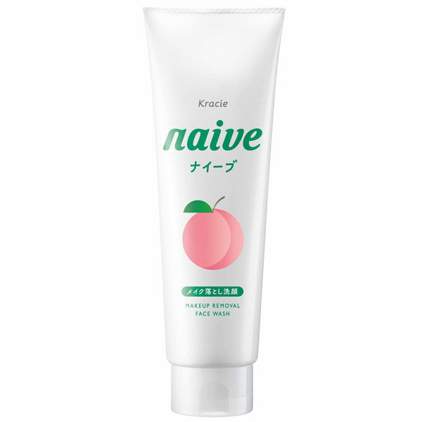 Очищающая пенка для лица с экстрактом листьев персика Kracie Naive Makeup Remover Cleansing Foam, 200 гр