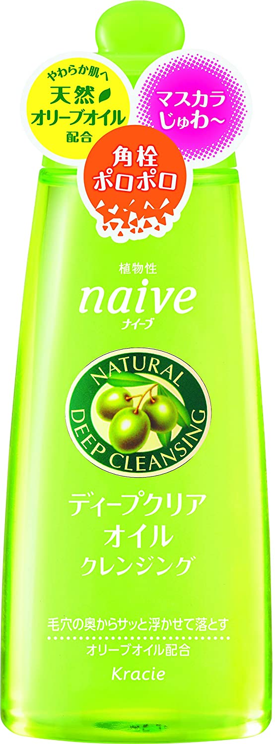 Увлажняющее гидрофильное масло с маслом макадами Kracie Naive Deep Clear Oil Cleansing, 170 мл