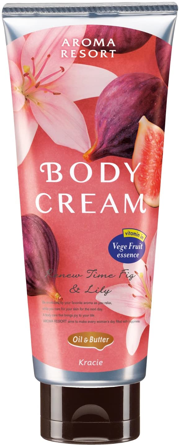 Увлажняющий крем для тела Kracie Aroma Resort Body Cream RT Fig & Lillie, 170 гр