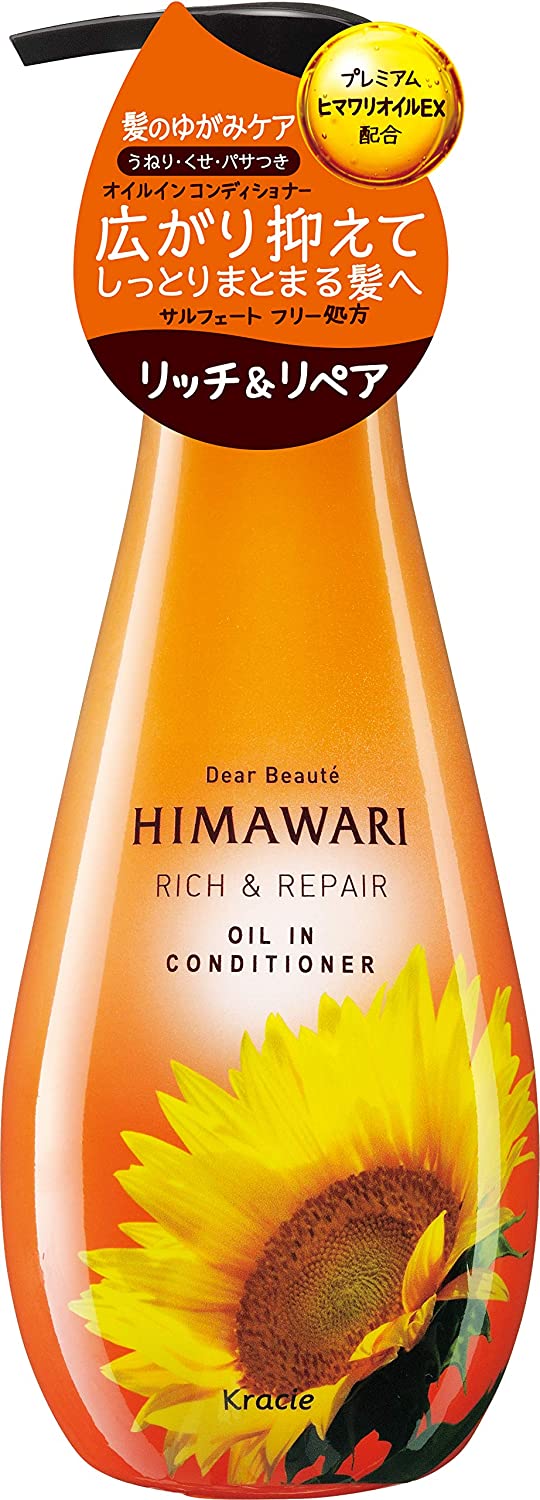 Кондиционер для поврежденных волос Kracie Himawari Oil in Conditioner Rich&Repair, 500 гр