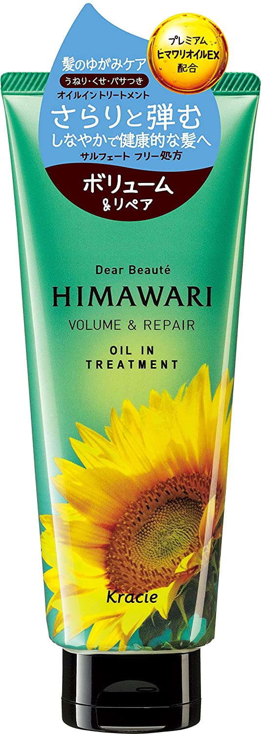 Бальзам для увеличения объема Kracie Himawari Oil In Treatment Volume&Repair, 200 гр