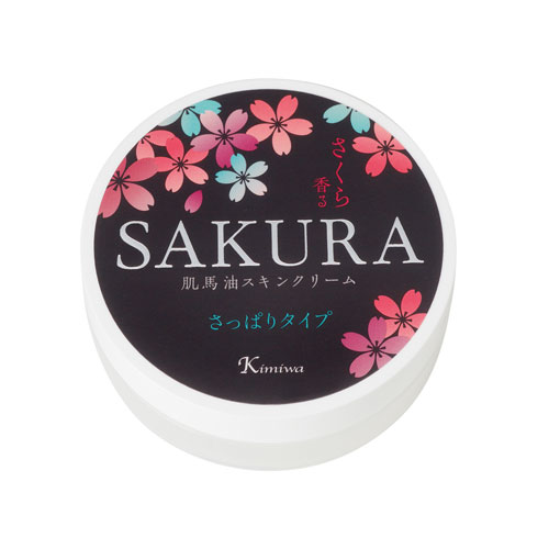 Крем для лица и рук на основе конского масла с ароматом сакуры Kimiwa Skin Horse Oil Sakura, 25 гр