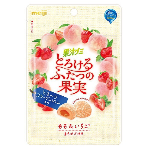 Жевательные конфеты с коллагеном Meiji Fruit Juice Gummy