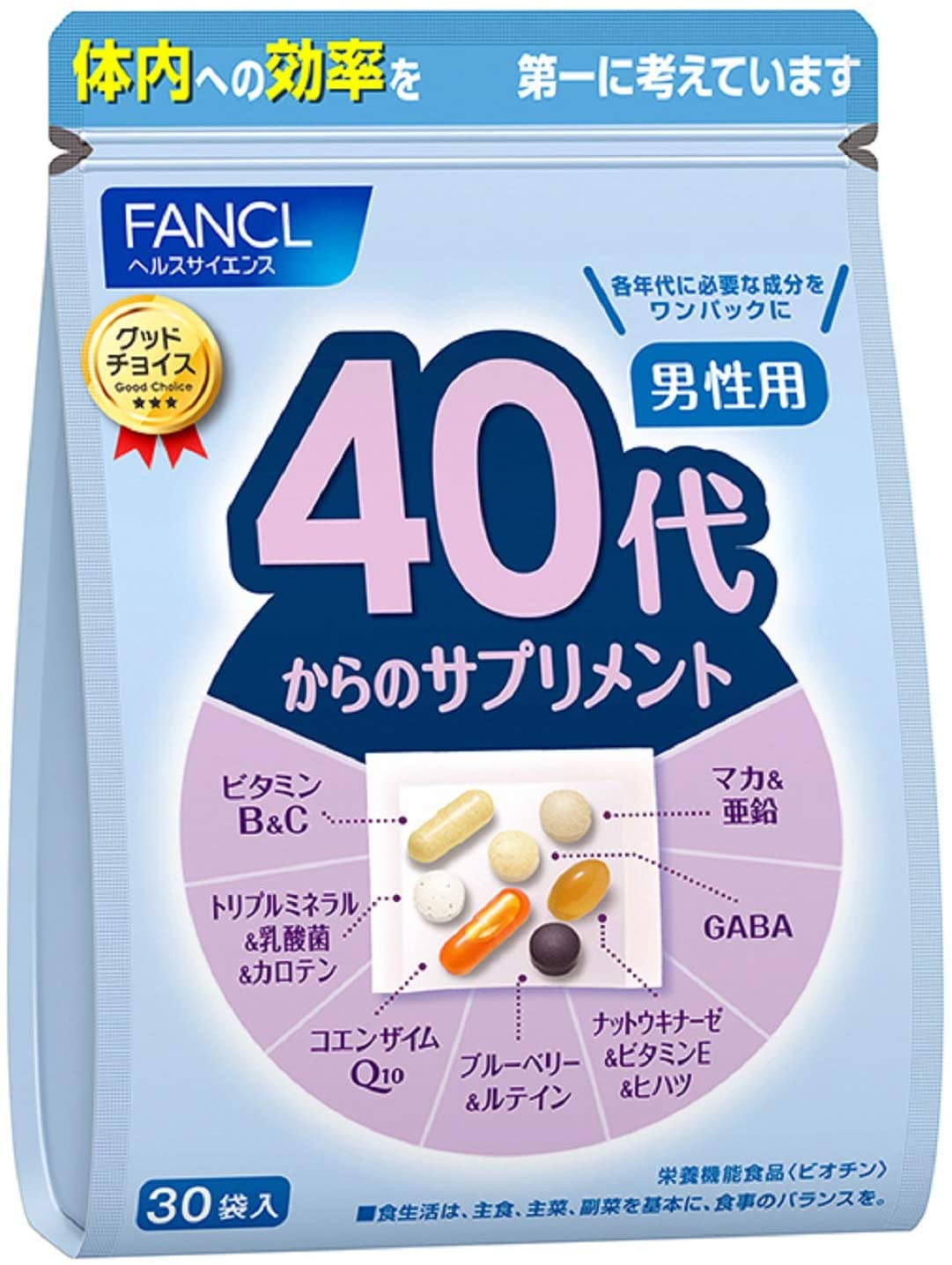 Витаминный комплекс FANCL для мужчин от 40 лет, 30 пакетиков × 7 таблеток
