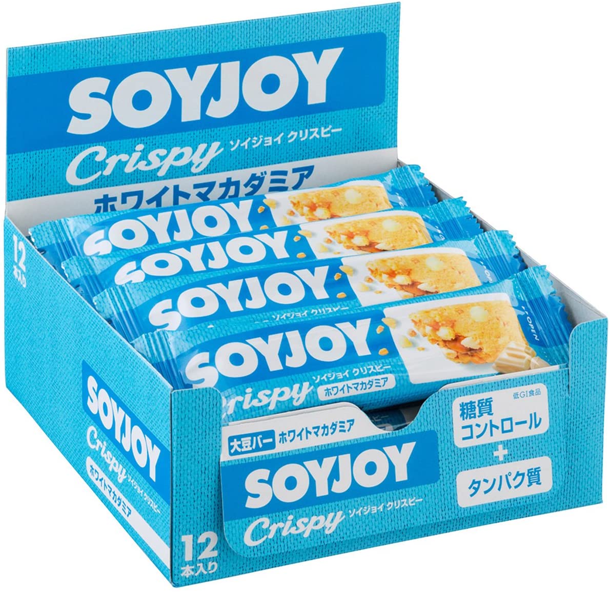 Соевые батончики хрустящая белая макадамия Otsuka Pharmaceutical Soijoi Crispy, 25 гр х 12 шт