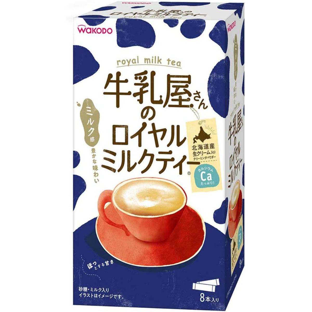Быстрорастворимый черный чай с молоком Royal Milk Tea Wakado Asahi, 13 гр х 8 шт