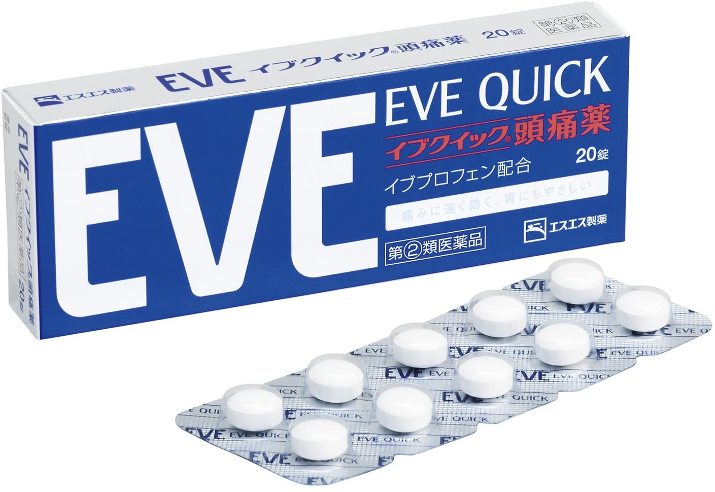 Обезболивающий препарат EVE QUICK от головной боли, 20 шт