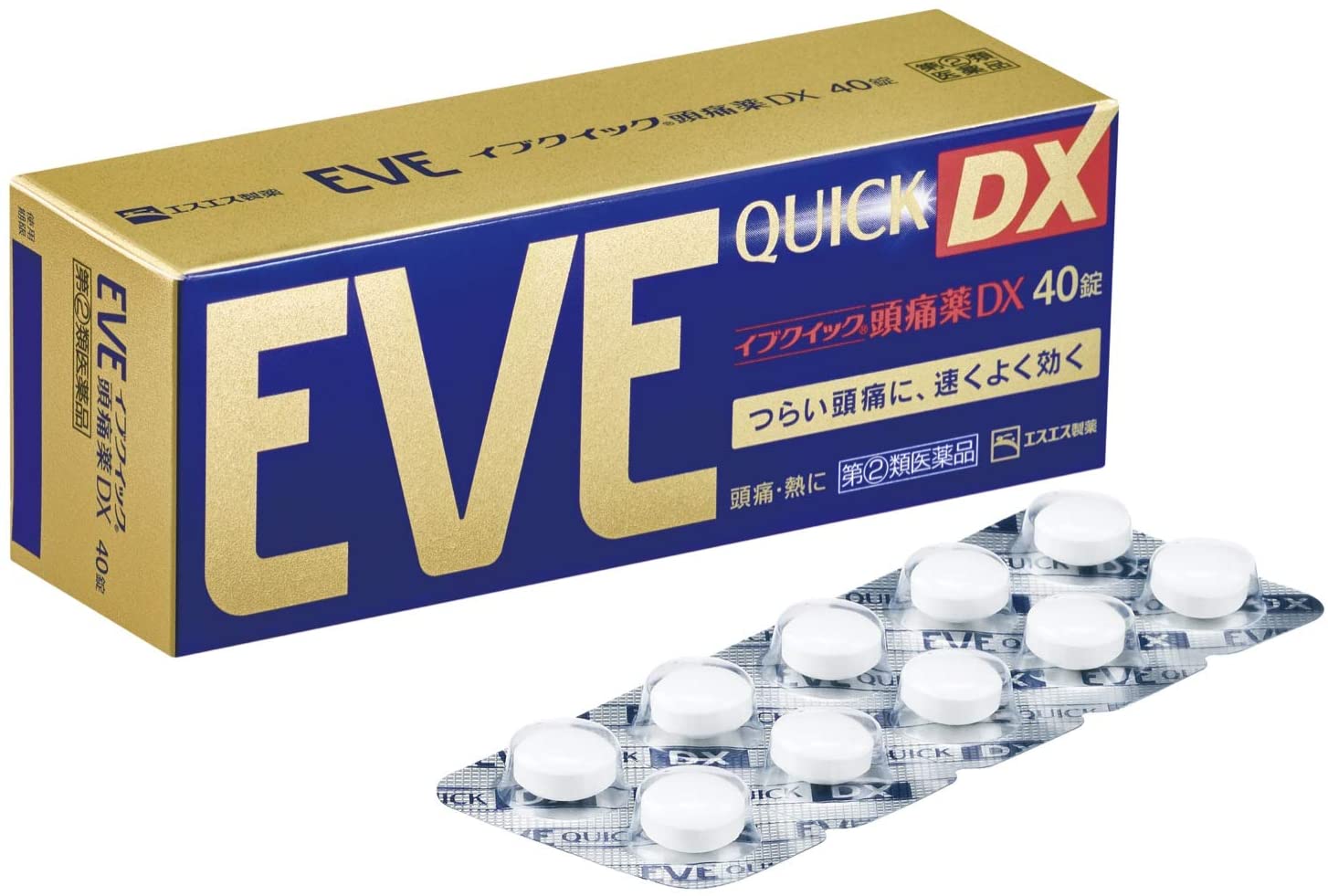Обезболивающий препарат EVE QUICK DX от головной боли (быстрое действие), 40 шт