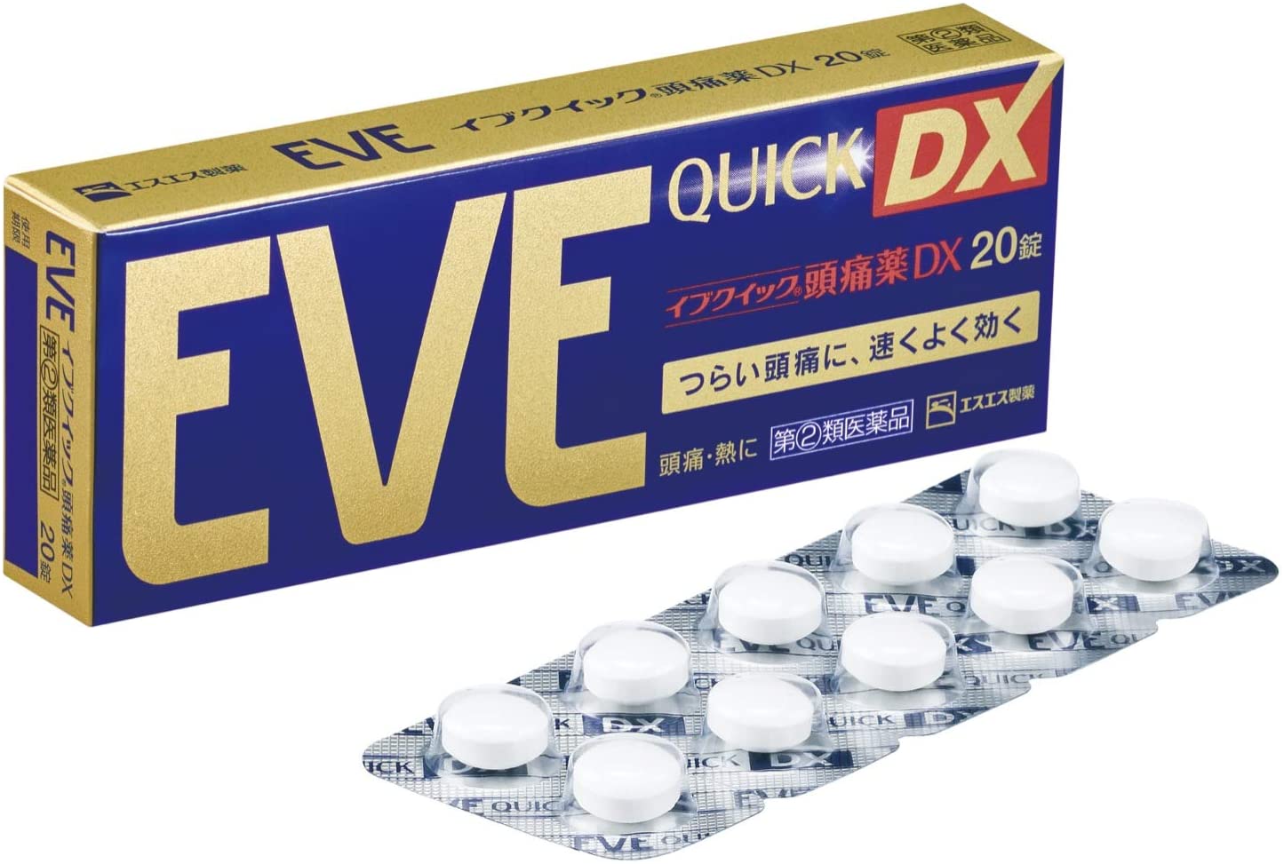 Обезболивающий препарат EVE QUICK DX от головной боли (быстрое действие), 20 шт