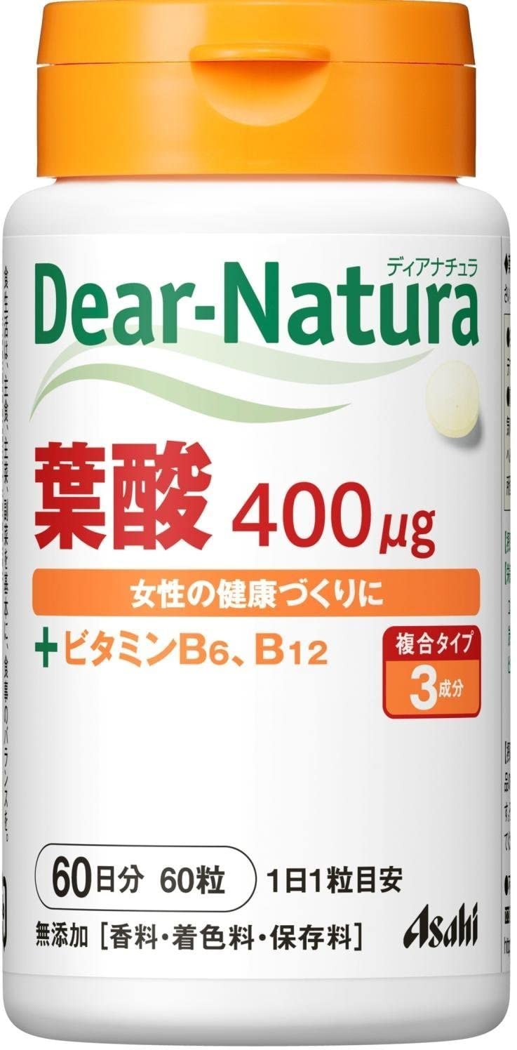 Мультивитаминный комплекс с фолиевой кислотой Asahi Dear-Natura F&H 400 mg, 60 шт