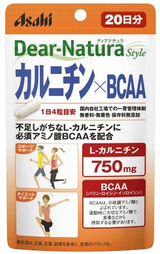 Комплекс для набора мышечной массы Asahi Dear-Natura Style Carnitine+BCAA, 80 шт