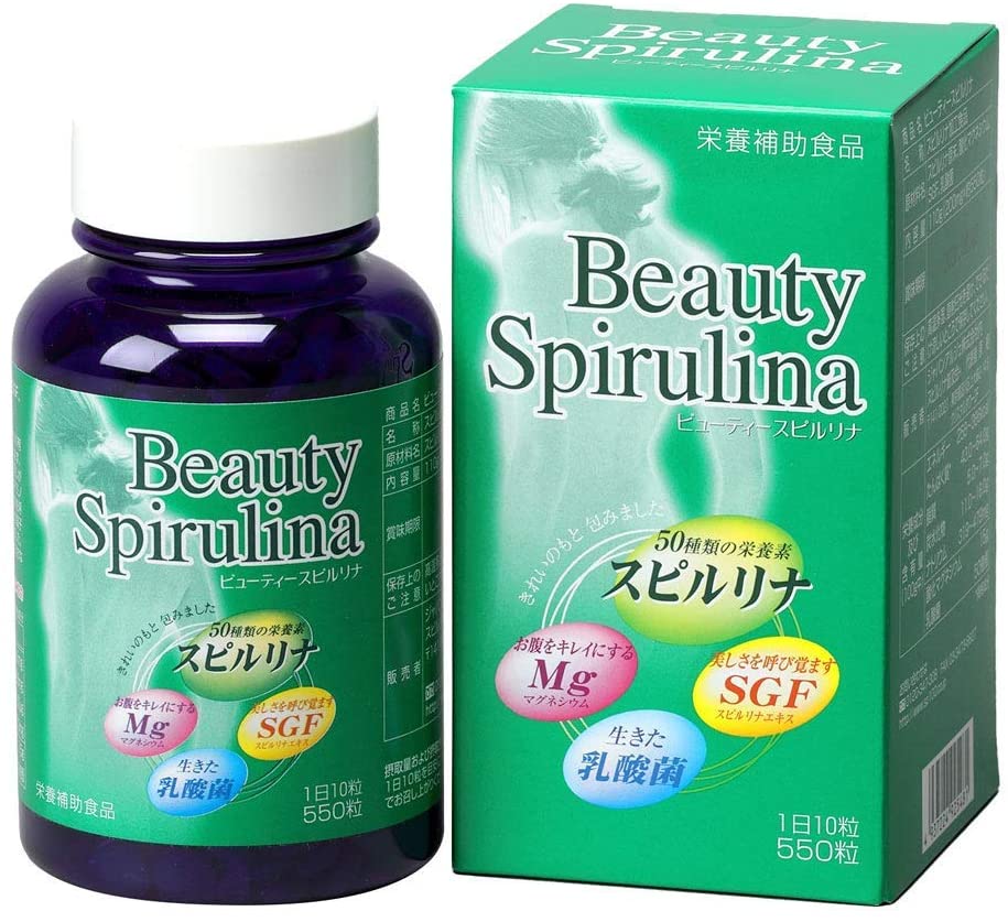 Спирулина, SGF и молочнокислые бактерии для поддержания красоты изнутри Algae Beauty Spirulina, 550 шт