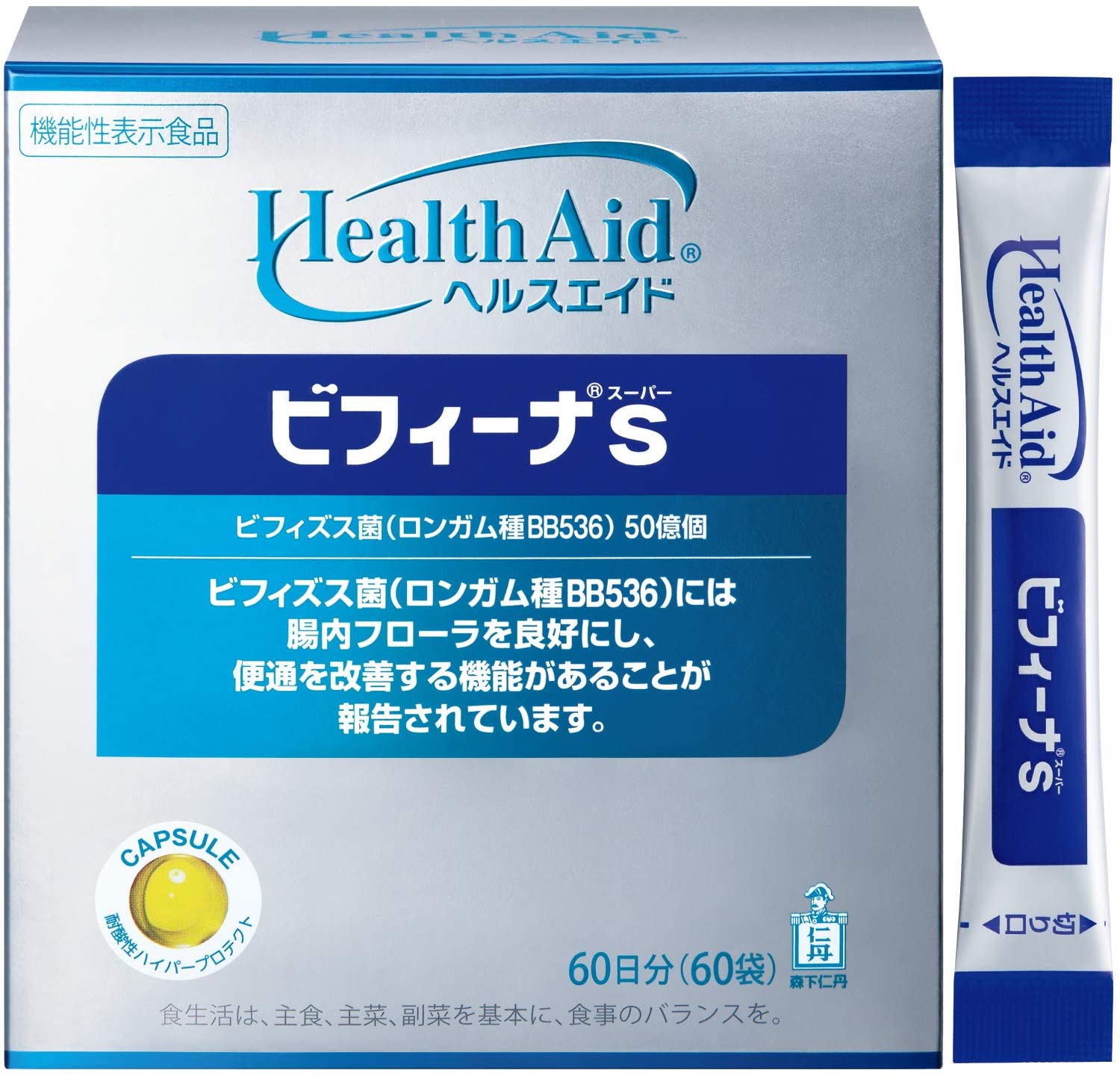 Комплекс с бифидобактериями Morishita Jintan Health Aid Bifina S Lactic Acid Bacteria, 60 шт