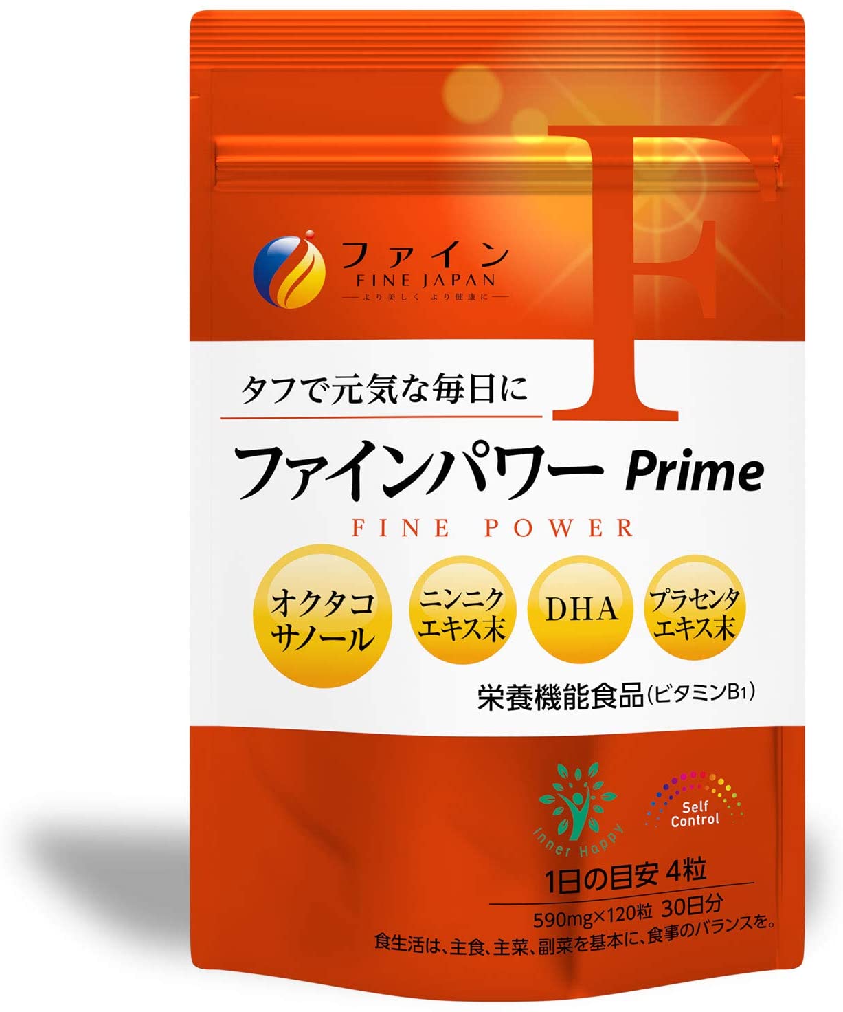 Комплекс с DHA, EPA и свиной плацентой Fine Japan Power Prime, 120 шт