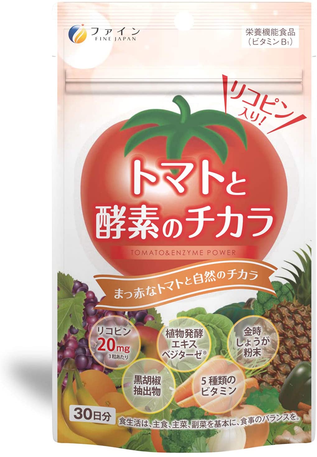 Энзимный комплекс Fine Japan Tomato & Enzyme Power, 90 шт