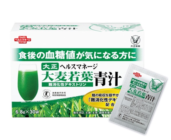 Зеленый сок из листьев ячменя Taisho Resistant Health-Managed Barley Waka Leaves Green Juice (Indigestible Dextrin), 6,8 гр х 30 шт