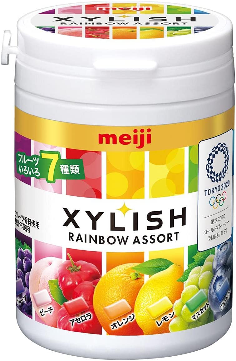 Жевательная резинка фруктовое ассорти Xylish Rainbow Assort Meiji, 117 гр