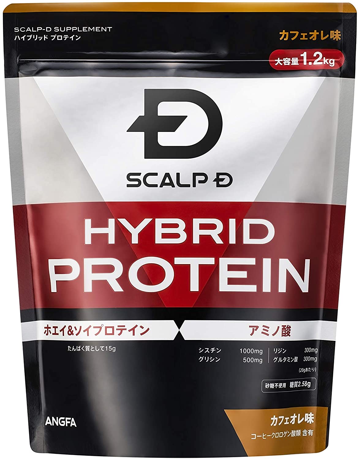 Протеиновый коктейль для мужского здоровья Cafe Au Lait Flavor SCALP-D Hybrid Protein ANGFA, 1200 гр