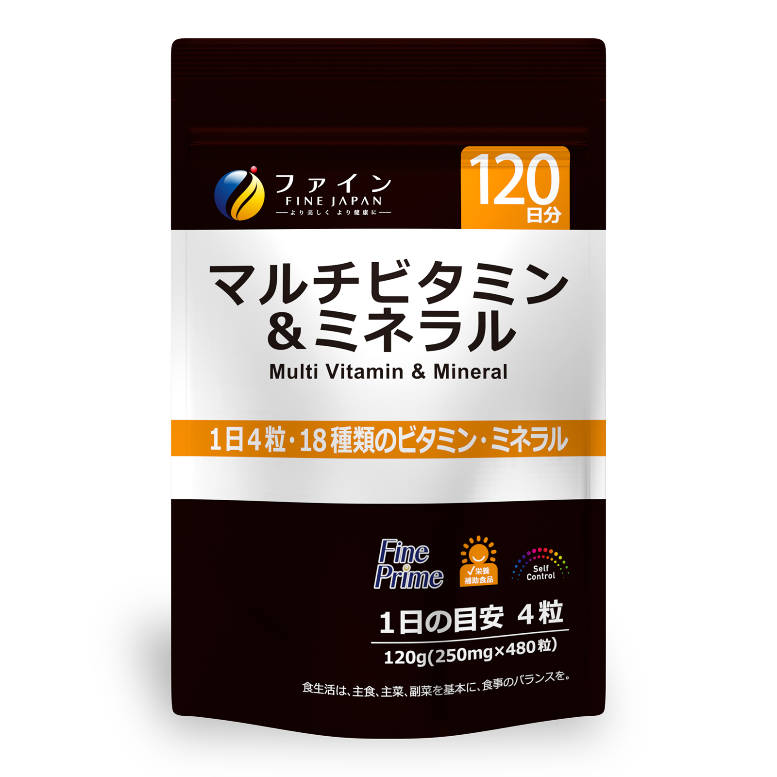 Мультивитаминный комплекс Multi Vitamin & Mineral Fine Japan, 120 шт