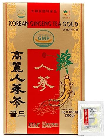 Быстрорастворимый чай с женьшенем Korean Ginseng Tea Gold KGNF, 3 гр х 100 шт