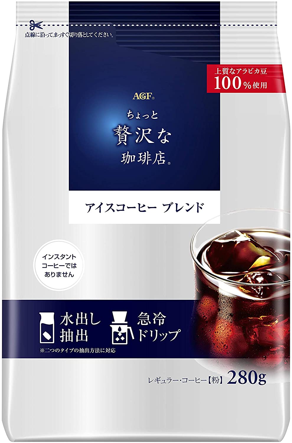 Японский кофе грубого помола Slightly Luxurious Coffee Iced Coffee Blend AGF, 280 гр