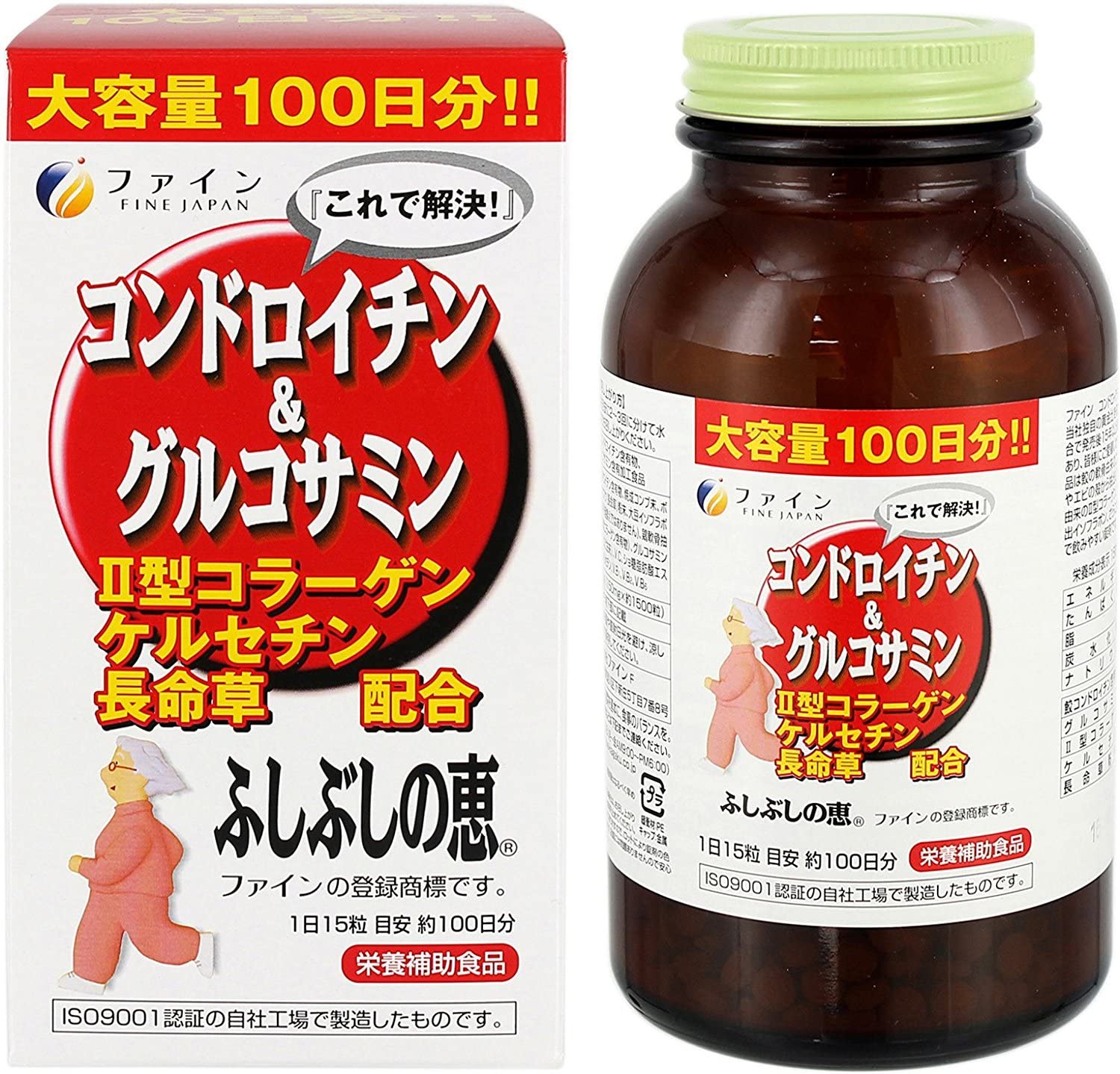 Хондроитин + глюкозамин Chondroitin & Glucosamine Fine Japan, 1500 шт