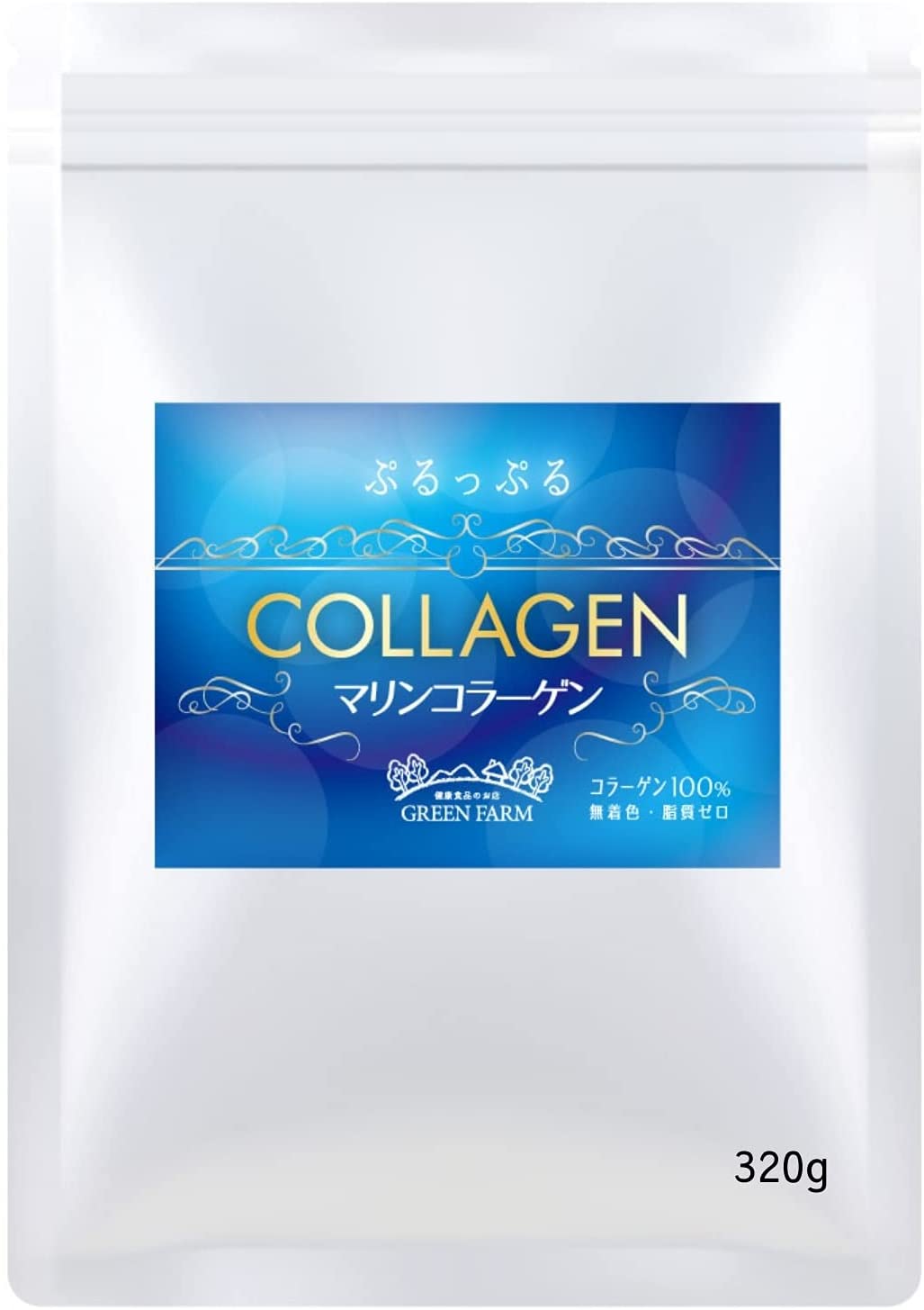 Низкомолекулярный морской коллаген Collagen Green Farm, 320 гр