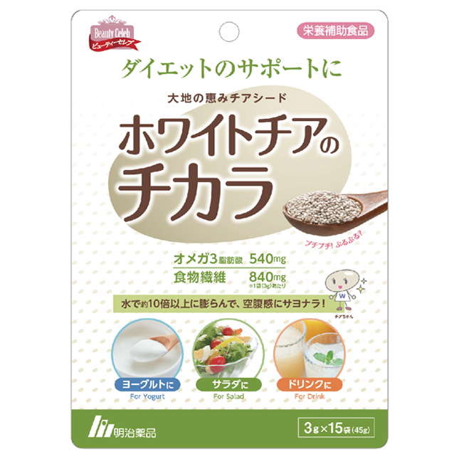 Семена чиа White Chia Power Meiji, 3 гр х 15 шт