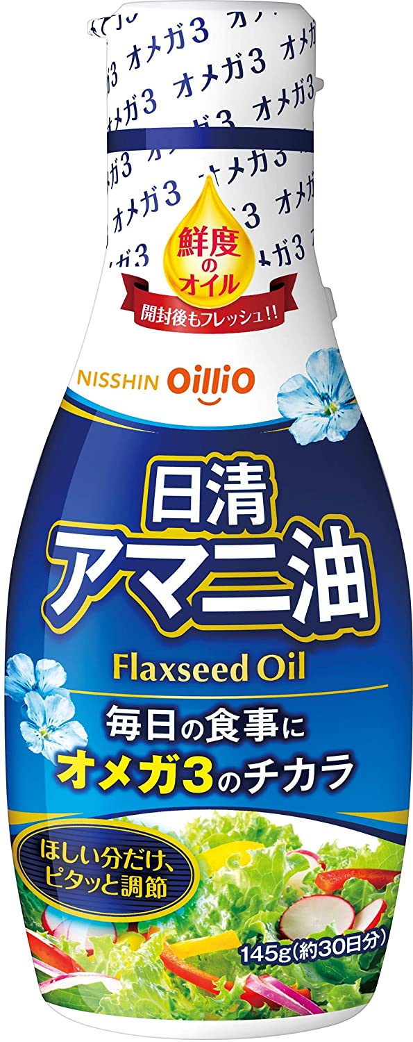 Льняное масло Flaxseed Oil Fresh Keep Bottle Nisshin OiLLiO, 145 гр