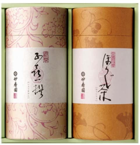 Подарочная коробка с двумя видами зеленого чая "Shokisen" и "Hojicha" Tea Gift No.018 Myokoen, 300 гр