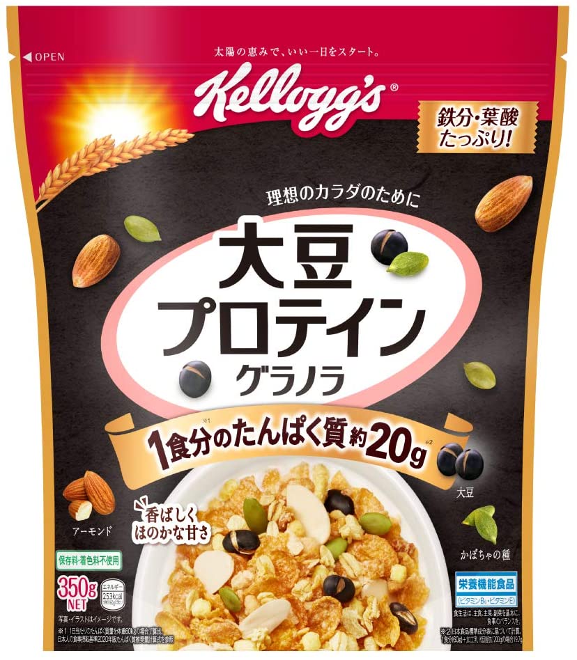 Гранола с соевым протеином Soy Protein Granola Kellogg's, 350 гр