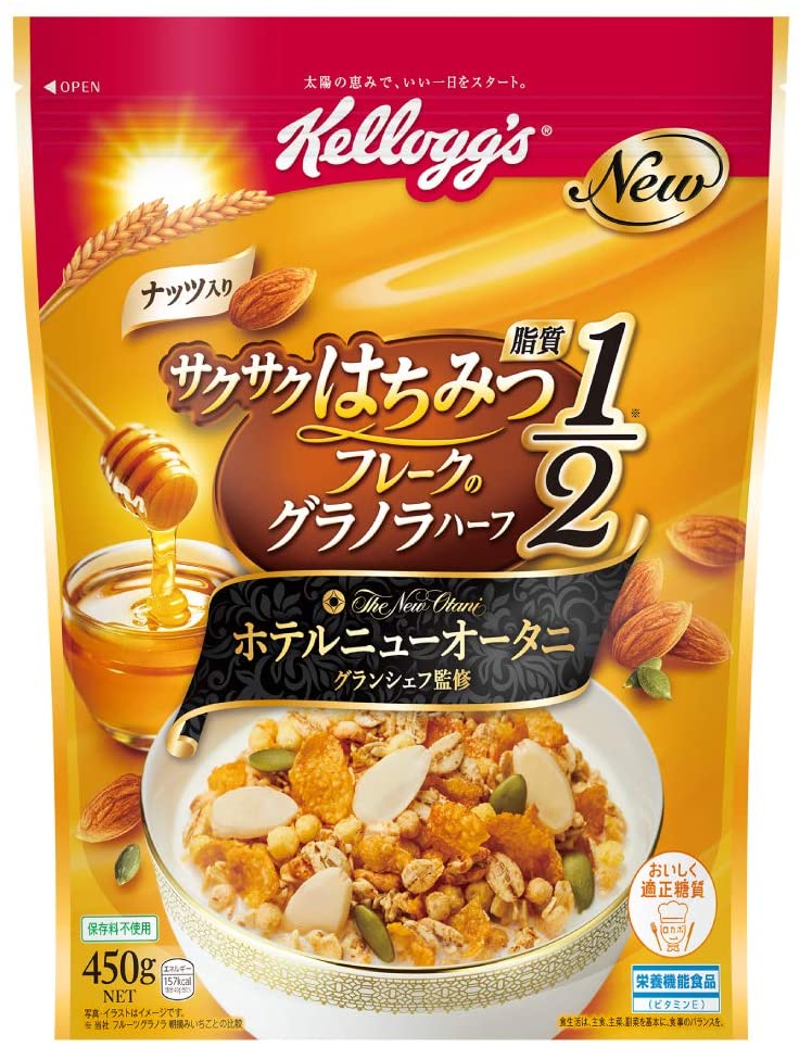 Гранола с хрустящими медовыми хлопьями Crispy Honey Flake Granola Half Kellogg's, 450 гр