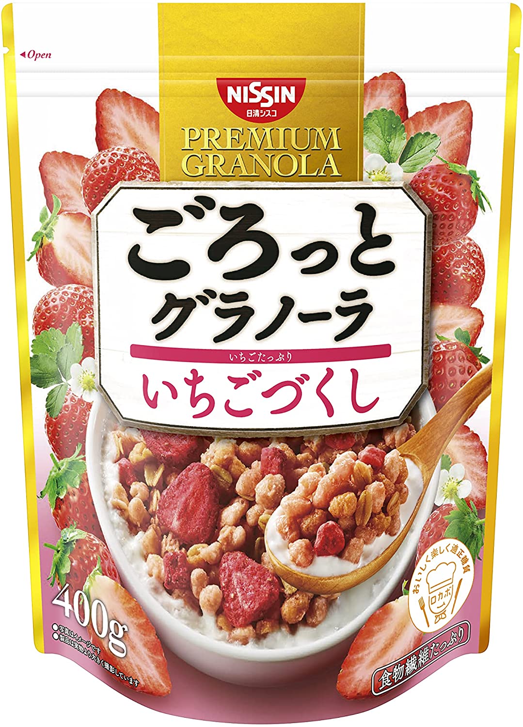 Гранола с клубникой Granola Premium Strawberry Nissin Cisco, 400 гр