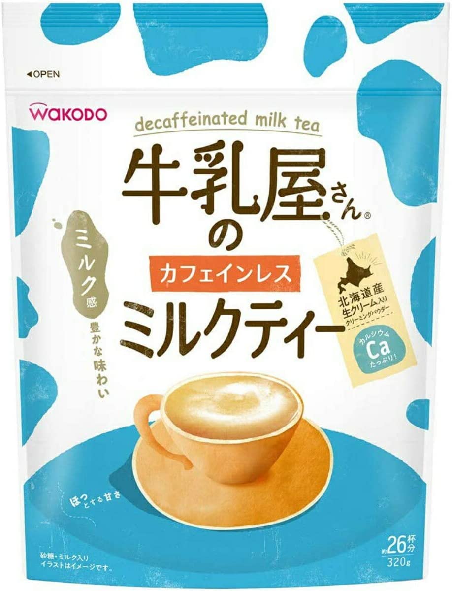 Чай с молоком без кофеина Decaffeinated Milk Tea Wakodo, 320 гр