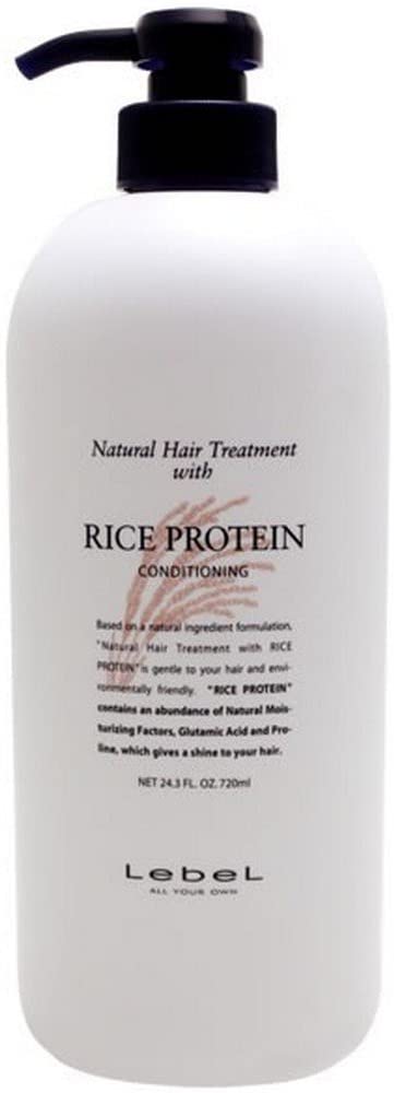 Восстанавливающая маска с протеином риса Natural Hair Rice Protein для ухода за тонкими поврежденными волосами Lebel, 720 мл