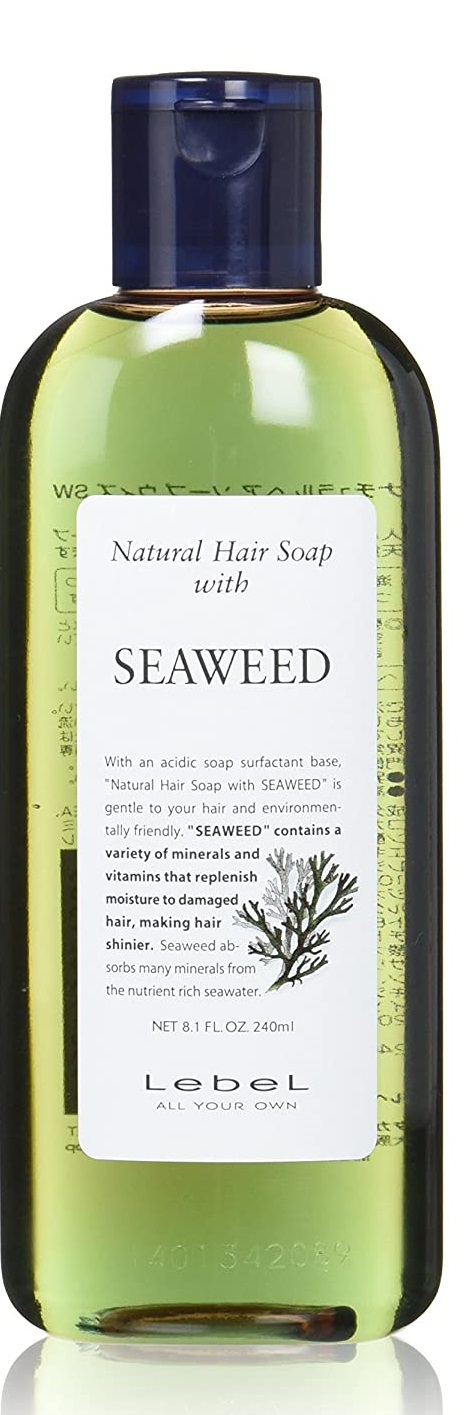 Шампунь на растительной основе Natural Hair Soap Seaweed с экстрактом морских водорослей LebeL, 240 мл