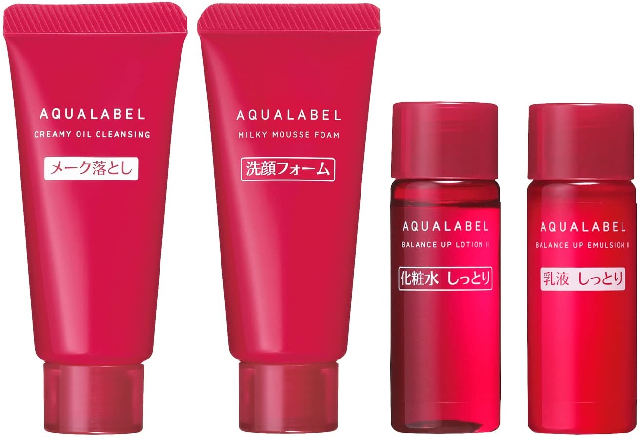 Мини-набор для увлажнения Aqua Label Balance UP Shiseido, 4 предмета