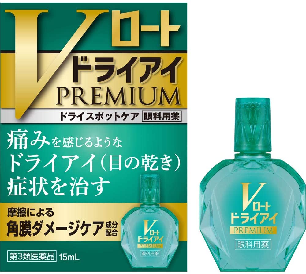 Увлажняющие капли при синдроме "сухого глаза" Premium Dry eye Rohto, 15 мл