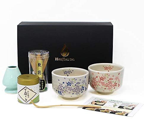 Набор для чайной церемонии на 2 персоны (6 предметов) Sakura shikushiu set #3 Honjien Tea