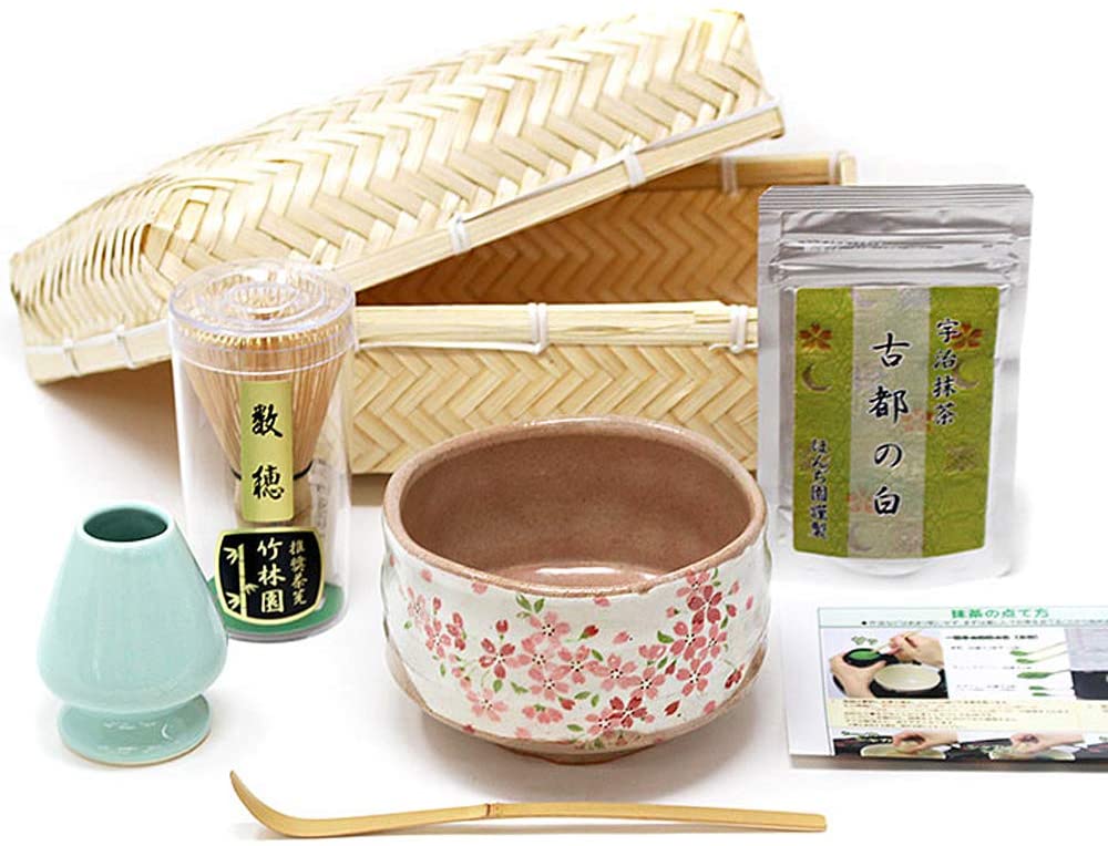 Набор для чайной церемонии 6 предметов Sakura chawan Honjien Tea