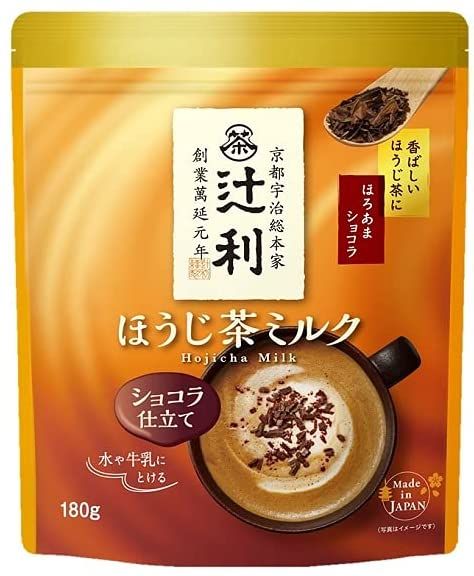 Жареный зеленый чай Ходжича с молоком и шоколадом Tsujiri Hojicha milk chocolat Tea, 180 гр