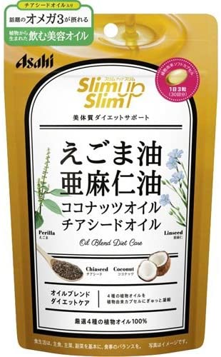 Смесь 4 видов масел, источник Омега 3, Oil Blend Diet Care Slim Up Slim Asahi, 90 шт