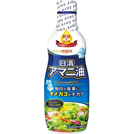 Льняное масло Flaxseed Oil Fresh Keep Bottle Nisshin OiLLiO, 320 гр