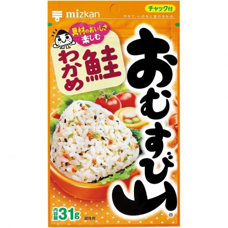Натуральная приправа к рису Mizkan Omusubiyama с лососем и морскими водорослями, 31 гр